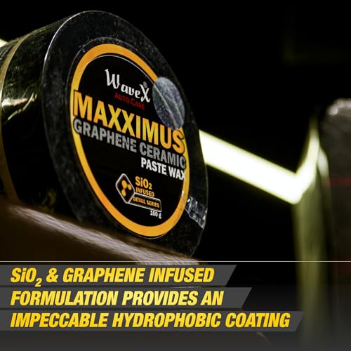 Wavex Car Wax Ceramic Graphene Paste Wax Infused with SIO2 160g | Premium Graphene Rich Protection for Superior Hydrophobicity, Gloss and Paint Protection - Image 3
