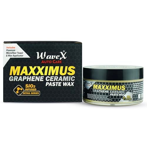 Wavex Car Wax Ceramic Graphene Paste Wax Infused with SIO2 160g | Premium Graphene Rich Protection for Superior Hydrophobicity, Gloss and Paint Protection - Image 1