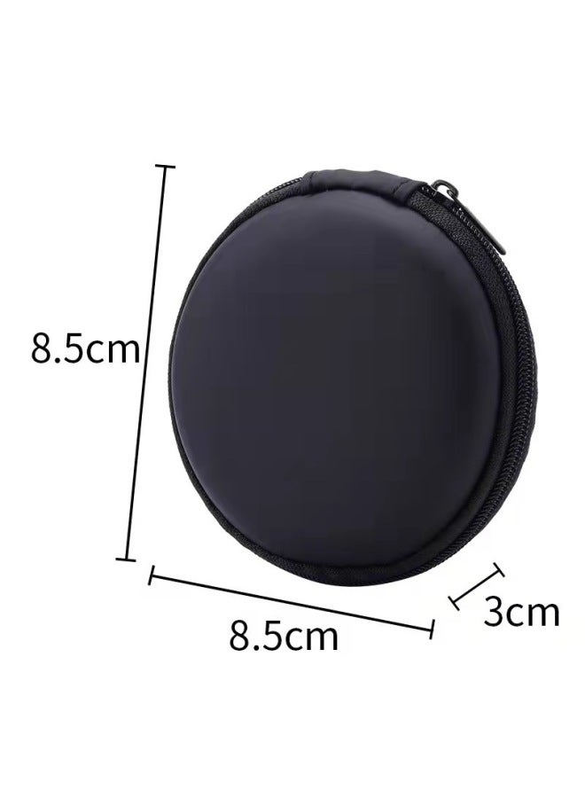 Fingertip Gyro Special Storage Bag Zipper Storage Bag Toy Leather Bag Round Zipper Storage Bag-Color:Black Round Storage Bag (without Net)  - Image 5