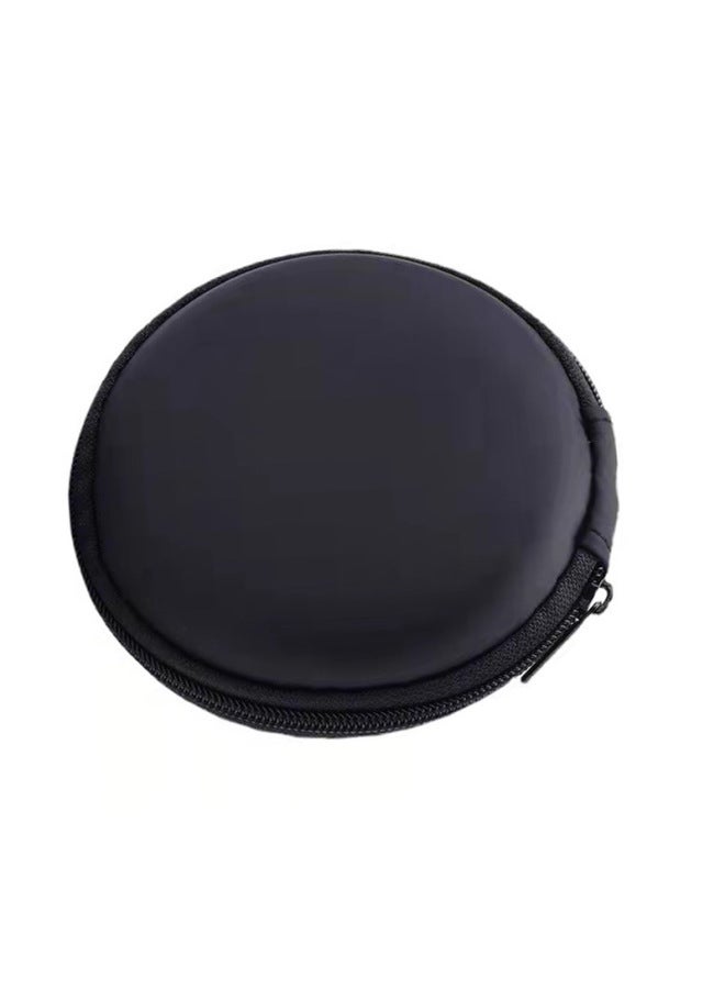 Fingertip Gyro Special Storage Bag Zipper Storage Bag Toy Leather Bag Round Zipper Storage Bag-Color:Black Round Storage Bag (without Net)  - Image 1