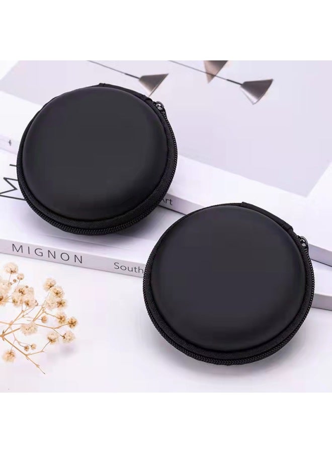 Fingertip Gyro Special Storage Bag Zipper Storage Bag Toy Leather Bag Round Zipper Storage Bag-Color:Black Round Storage Bag (without Net)  - Image 3