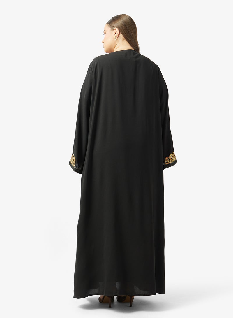 Khizana Plus Size Embroidered Abaya - Image 2
