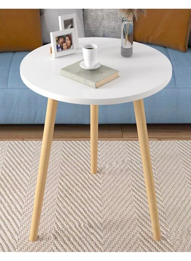 fashionhome طاولة قهوة صغيرة بتصميم عصري بجانب السرير مقاس 40 × 40 × 40 سم - Image 2