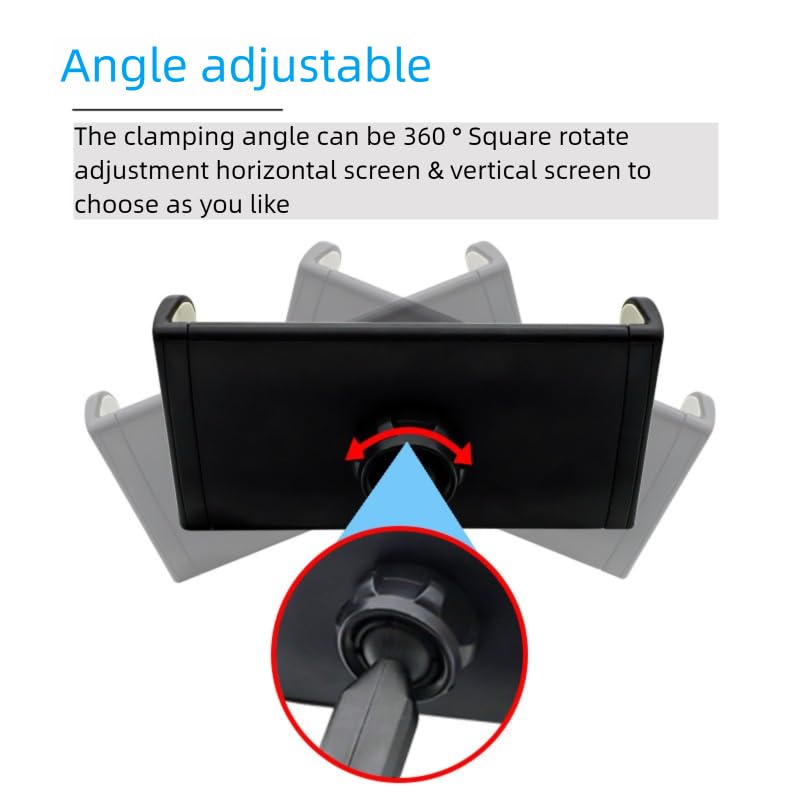Amanely Drone Tablet Mount Holder - Universal Adjustable 4.7-12.9" Bracket Compatible with Dji Mavic 2/Zoom/Pro Mini 2/2S/SE, Air 2/2S, Pro/Spark/ZINO Controllers, Extended Control Phone Clip with Lanyard - Image 4