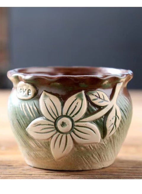 Small succulent planting pot ceramic