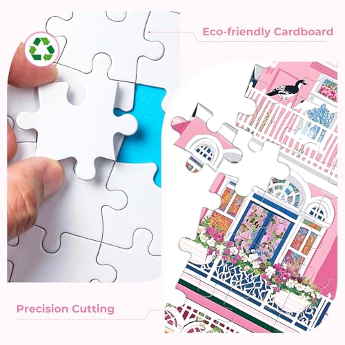 Nitktaia Puzzles for Adults 500 PiecesBeautiful Manor Puzzle for Adults 500 PiecesSpring Garden House Jigsaw Puzzles for Seniors Perfect for Game Nights Giving Puzzles205x15 in - Image 5