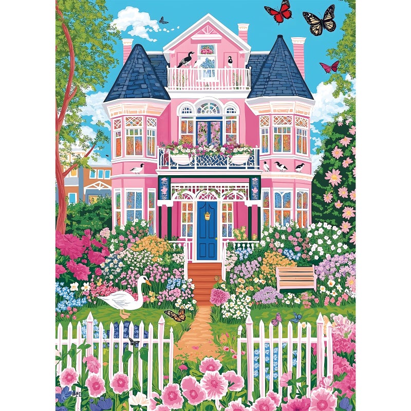 Nitktaia Puzzles for Adults 500 PiecesBeautiful Manor Puzzle for Adults 500 PiecesSpring Garden House Jigsaw Puzzles for Seniors Perfect for Game Nights Giving Puzzles205x15 in - Image 3
