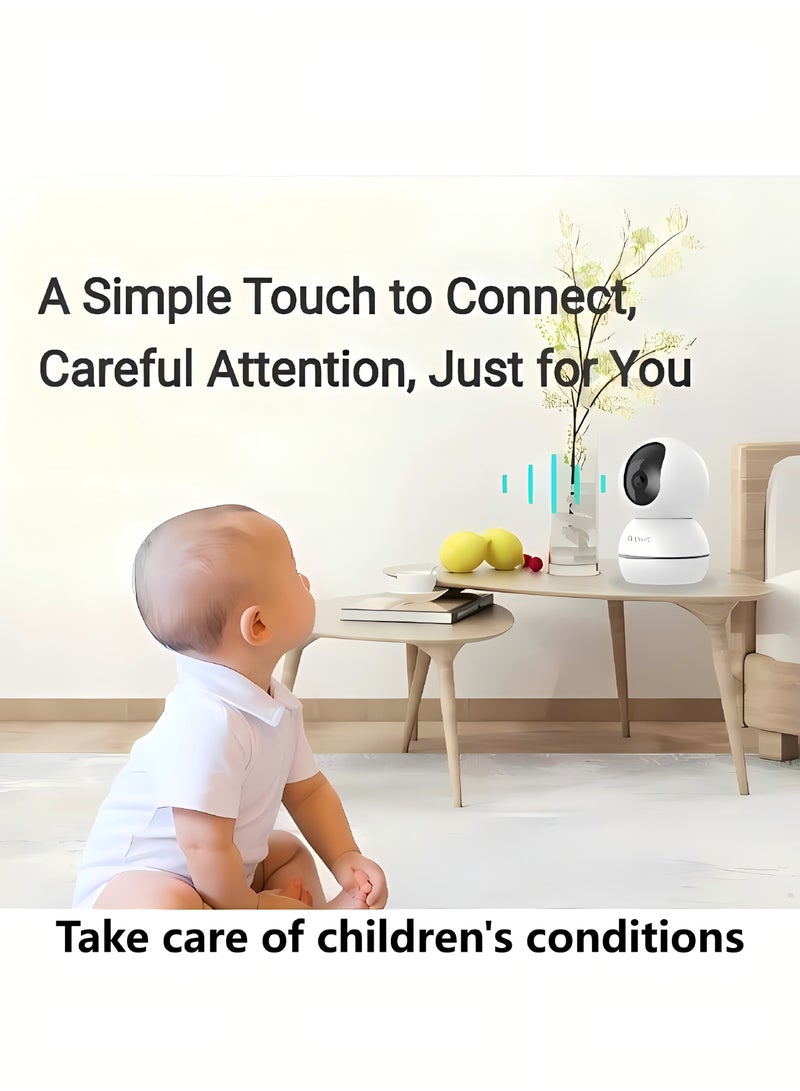 Closeli Smart Security Camera, 3MP Home Security Camera,Baby Monitoring Camera,1080P Ultra HD Wi-Fi Surveillance Camera,One-Click Call, Smart Tracking, Intelligent Alarm Modes, Two-Way Audio, Motion Detection, Privacy Protection, Night Vision,PTZ Camera - Image 3