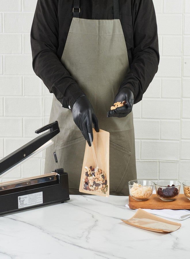 Restaurantware Bag Tek 8.25 Inch Heat And Seal Sample Bags 100 Small Heat Seal Bags - Clear Window Heat Sealable Kraft Plastic Heat Sealable Bags Leak-Resistant For Sandwiches Or Snacks - Image 4