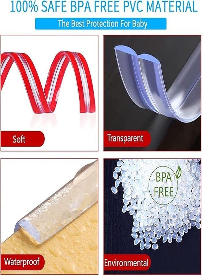 Clovis Baby Proofing, Edge Protector Strip Clear, Silicone Soft Corner Protectors with Upgraded Pre-Taped Strong Adhesive. (10 * 10 mm x 2 Miter) - Image 4