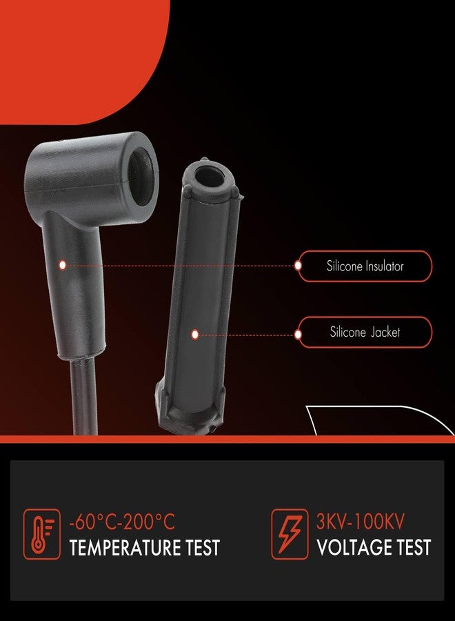 A-Premium Spark Plug Wire Set Compatible with Buick Regal Century Riviera Chevrolet Lumina APV Oldsmobile 88 98 Silhouette Pontiac Bonneville 6-PC Set - Image 5