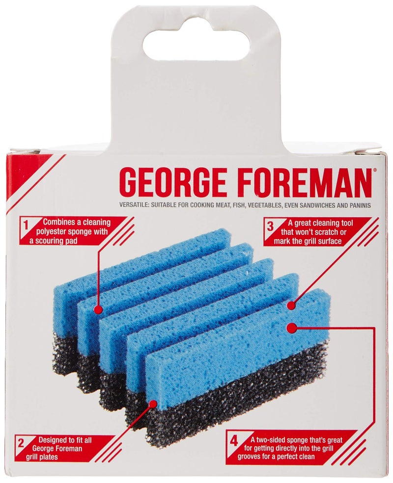 George Foreman إسفنجة تنظيف جورج فورمان 12207 - زرقاء، عبوة من 2، 9 × 10 × 8.5 سم - Image 4