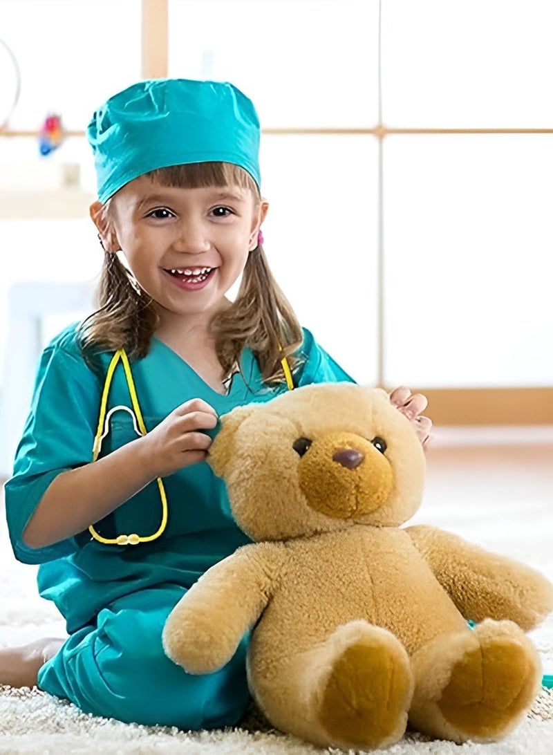 Doctor Costume Kit for Kids Pretend Play Playset,Nurse Suit Uniform with Stethoscope Sphygmomanometer Scissors Accessories,Doctor Costume Outfit Set for Role-playing, Themed Parties - Image 3