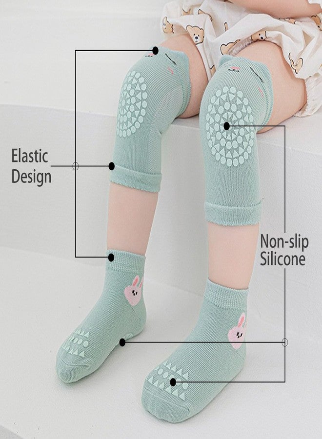 TFTSR Baby Knee Pads for Crawling (3 Pairs) and Baby Socks for Walking (3 Pairs), Walking Protector for Toddler Kid Girls Boy - Image 2