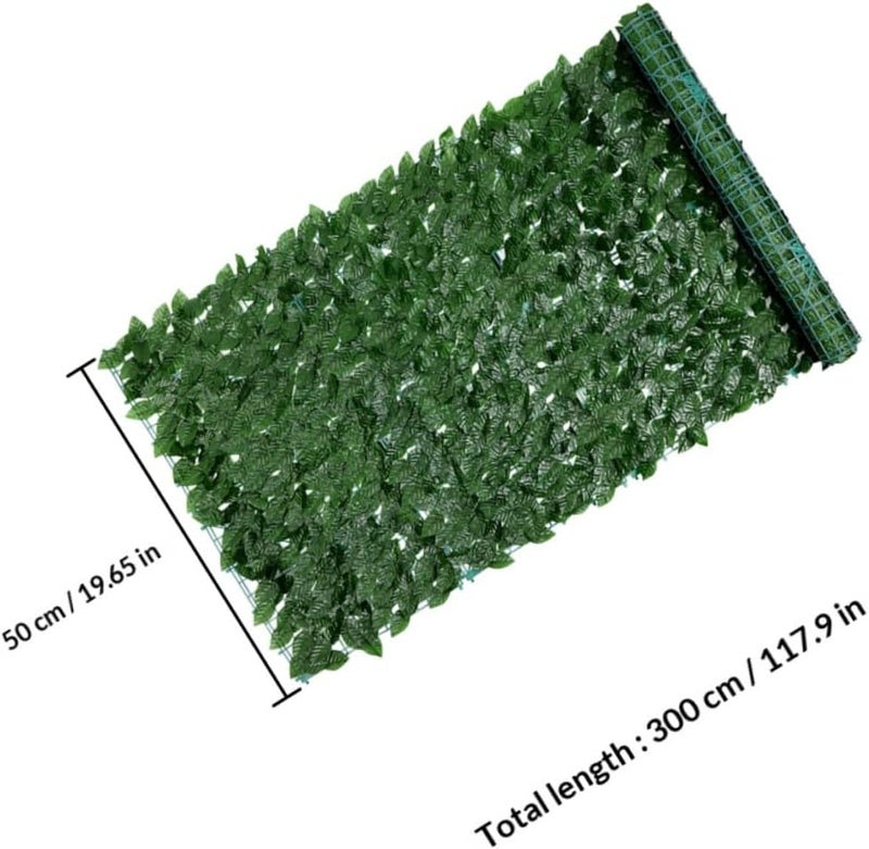 Artificial Trellis Fence Panel with Lifelike Green Leaf Wall, 0.5m X Decorative Plant Screen for Outdoor Garden, Balcony, and Patio Privacy Protection - Image 2