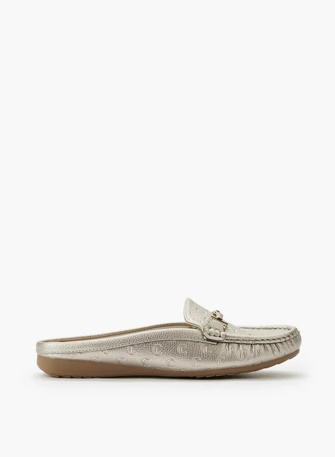 لو كونفورت Women Monogram Embossed Mules