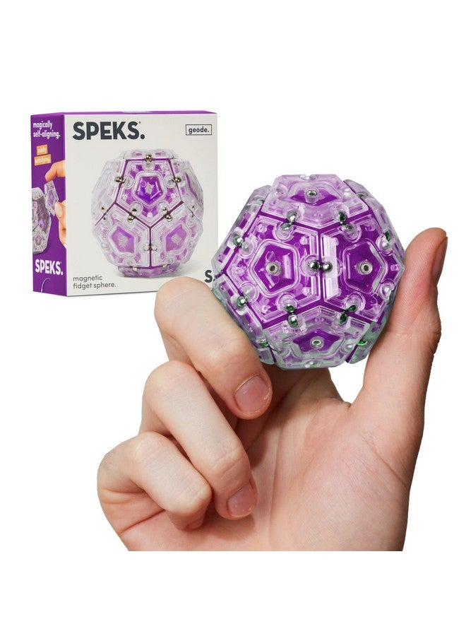 Speks Geode Sphere Magnetic Fidget Toy For Adults Quiet Adult Sensory Toy For Stress Relief & Anxiety Office Desk Adhd Tool Stocking Stuffer & Top Gadget Gift Idea Quartz 12Piece Set - Image 1