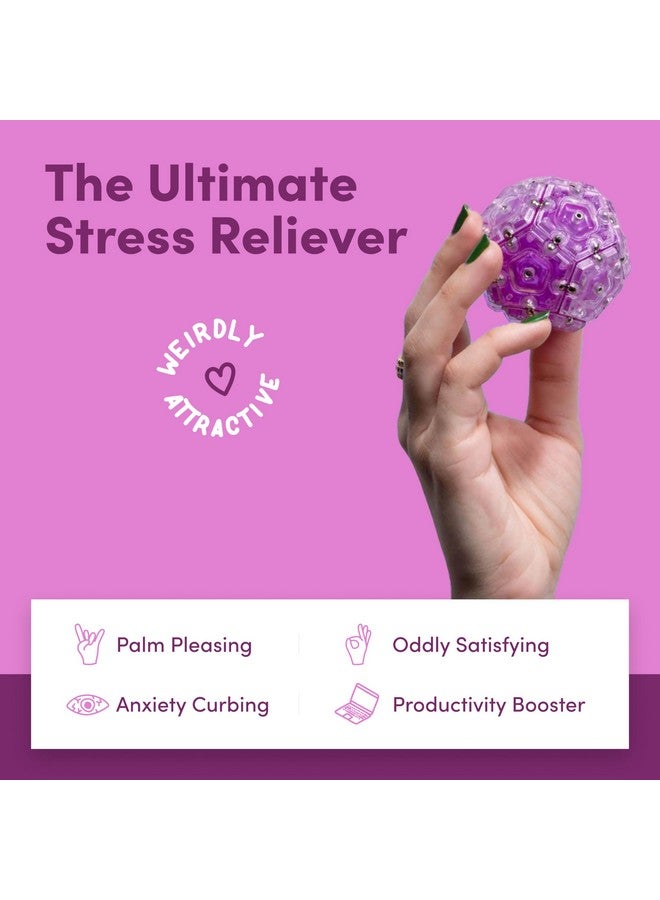 Speks Geode Sphere Magnetic Fidget Toy For Adults Quiet Adult Sensory Toy For Stress Relief & Anxiety Office Desk Adhd Tool Stocking Stuffer & Top Gadget Gift Idea Quartz 12Piece Set - Image 3