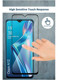 Generic واقي شاشة زجاجي عام لهاتف Oppo A12 - أسود  - Image 3