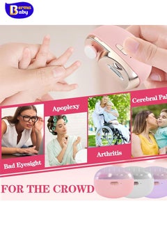 Berma Baby 3-in-1 Electric Nail Clippers, Upgrade Electric Nail Clippers for Seniors, Automatic Electric Polishing Nail Clippers with Collector, Excellent Electric Nail Trimmer Gift for Your Loves (Cute-Pink)  - Image 5