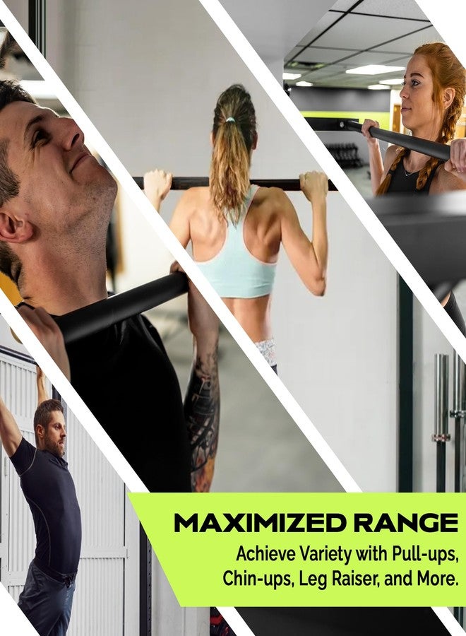 ريدج فيتنس قضيب سحب عالي التحمل من Rage Fitness يُثبت على الحائط - يتحمل وزنًا يصل إلى 227 كجم | يحافظ على قوة الجزء العلوي من الجسم وثبات عضلات الجذع | قضيب سحب أسود فولاذي موفر للمساحة، مناسب للمنزل والنادي الرياضي، تمارين متعددة الاستخدامات - Image 3
