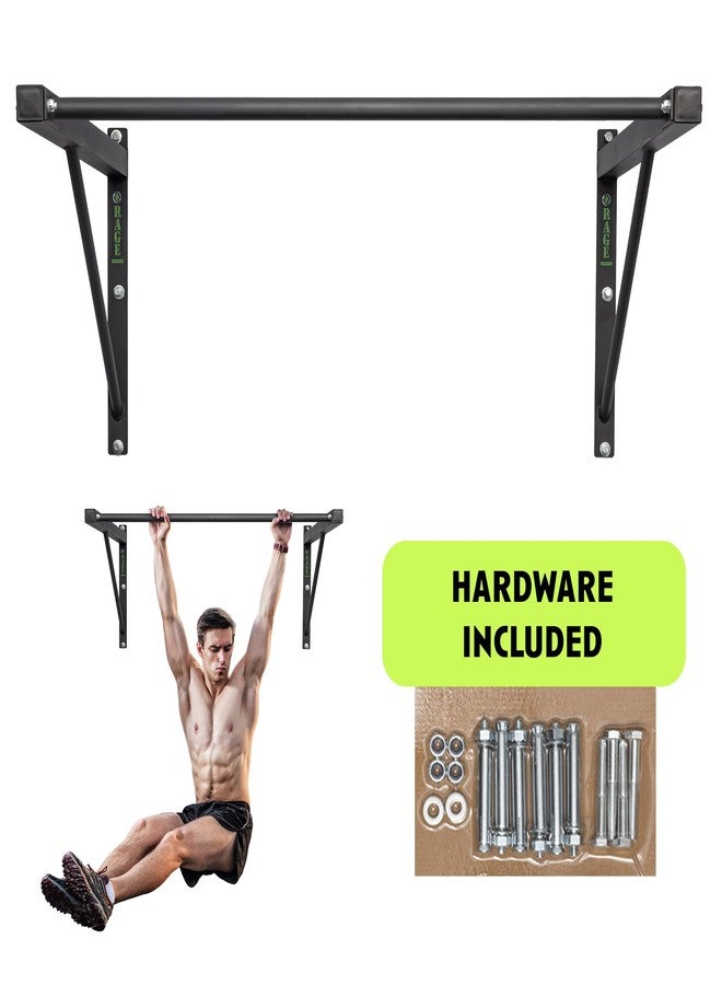 ريدج فيتنس قضيب سحب عالي التحمل من Rage Fitness يُثبت على الحائط - يتحمل وزنًا يصل إلى 227 كجم | يحافظ على قوة الجزء العلوي من الجسم وثبات عضلات الجذع | قضيب سحب أسود فولاذي موفر للمساحة، مناسب للمنزل والنادي الرياضي، تمارين متعددة الاستخدامات - Image 1