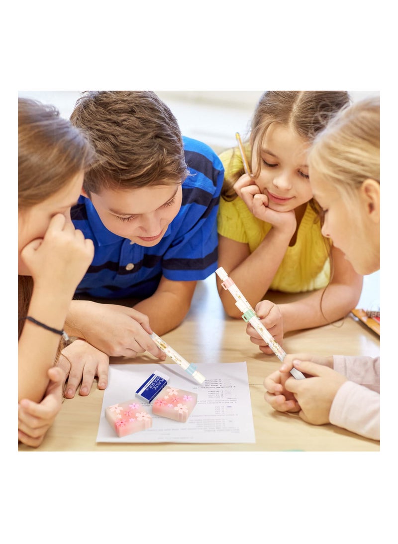 Kawaii Cherry Mechanical Pencil Set - 6 Automatic Drafting Pencils (0.7mm) with 6 Refills & 4  Cherry Erasers for Sketching & Architecture Drawing - Image 5