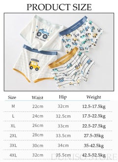 DUNISO 4 Pack Boy's Boxers Briefs Set Kid's Cotton Underwear Short Briefs Breathable and Soft Underpants with High Elastic Waistband Soft Little Boy Pants  - Image 4