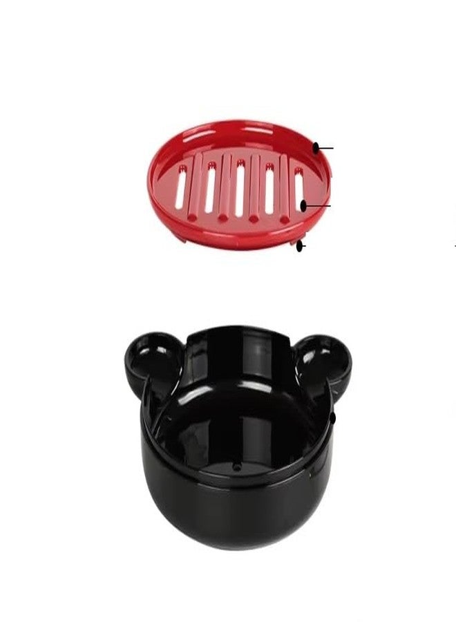 Clickswift Cartoon Panda Shaped Soap Case Creative Cartoon soap Box, Drain soap Dish with lid, Double-Layer soap Dish, soap Rack, Bathroom Storage Supplies Animal Theme Soap Case 1Pcs (Random Color) - Image 5
