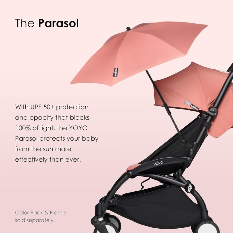 Babyzen YOYO Parasol Ginger  UPF 50 Protection  Compatible with the 0 Newborn Pack Bassinet Car Seat  6 Color Pack - Image 2