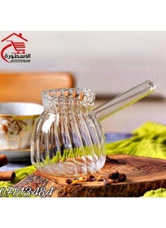 Alostoura Curved Turkish coffee pot made of borosilicate glass  - Image 1