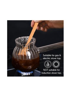 Alostoura Curved Turkish coffee pot made of borosilicate glass  - Image 4