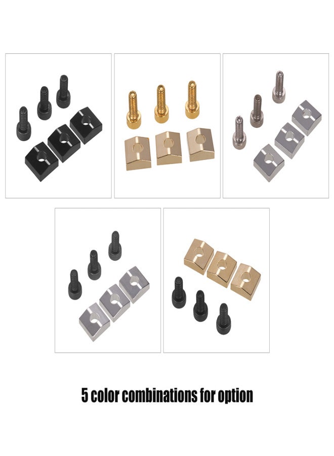 Electric Guitar Tremolo Bridge String Locks Strings Locking System Metal Nut Block & Clamp Hex Screws Guitar Parts Accessories, Pack of 3 Sets - Image 3