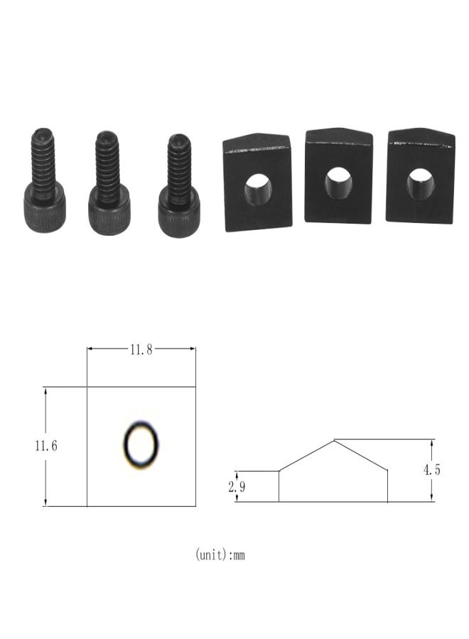 Electric Guitar Tremolo Bridge String Locks Strings Locking System Metal Nut Block & Clamp Hex Screws Guitar Parts Accessories, Pack of 3 Sets - Image 2