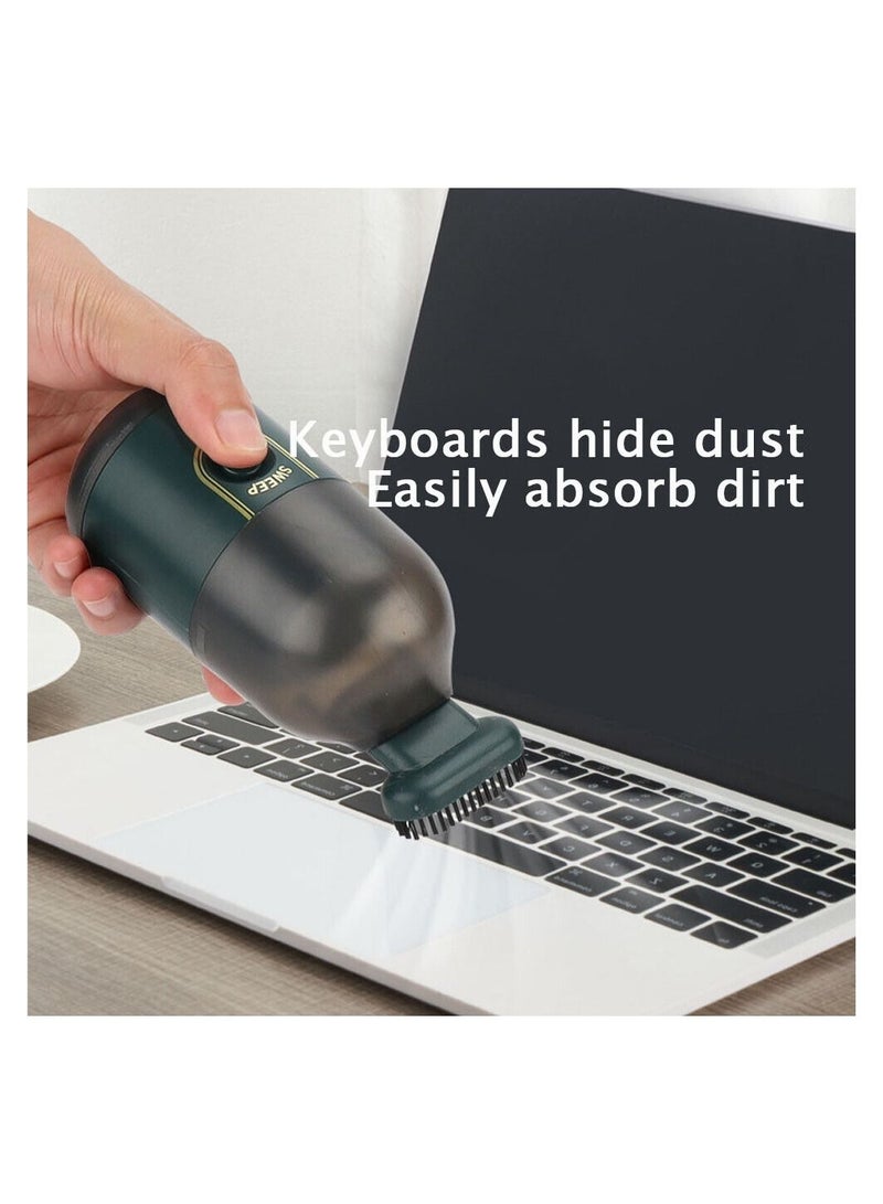 Desktop Mini Vacuum Cleaner Portable Handheld Cleaning Machine Office Vehicle Home Wireless Desk Vacuum Cleaner, Upgraded Mini Desktop Vacuum Cleaner (Black)