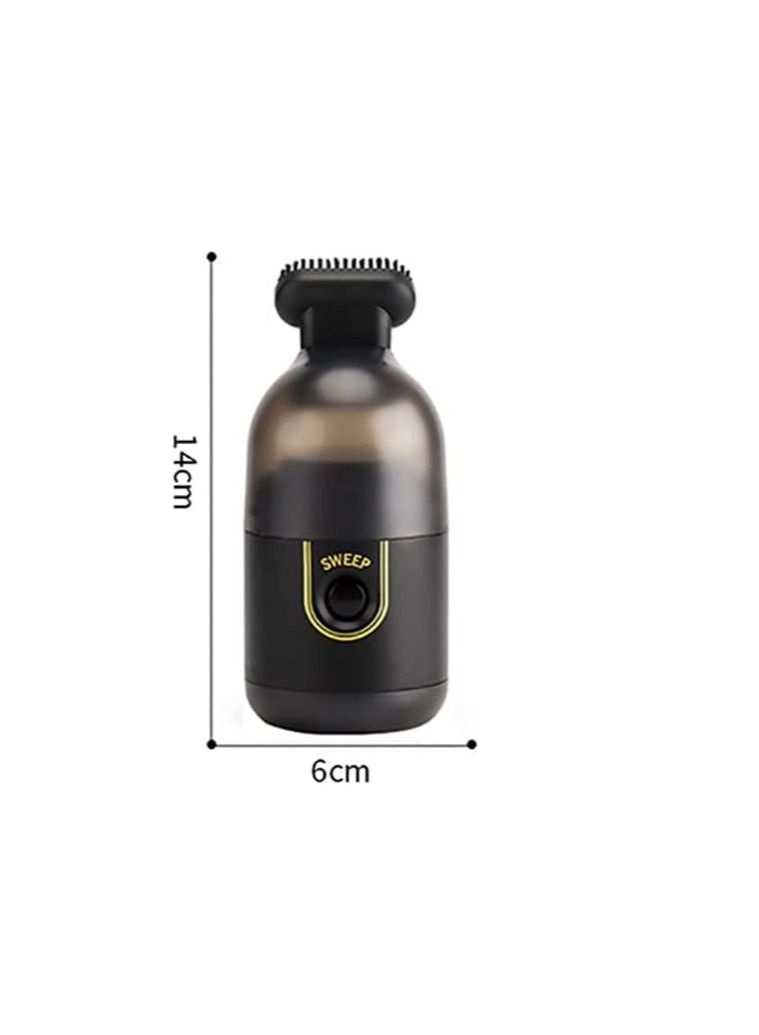 Desktop Mini Vacuum Cleaner Portable Handheld Cleaning Machine Office Vehicle Home Wireless Desk Vacuum Cleaner, Upgraded Mini Desktop Vacuum Cleaner (Black)
