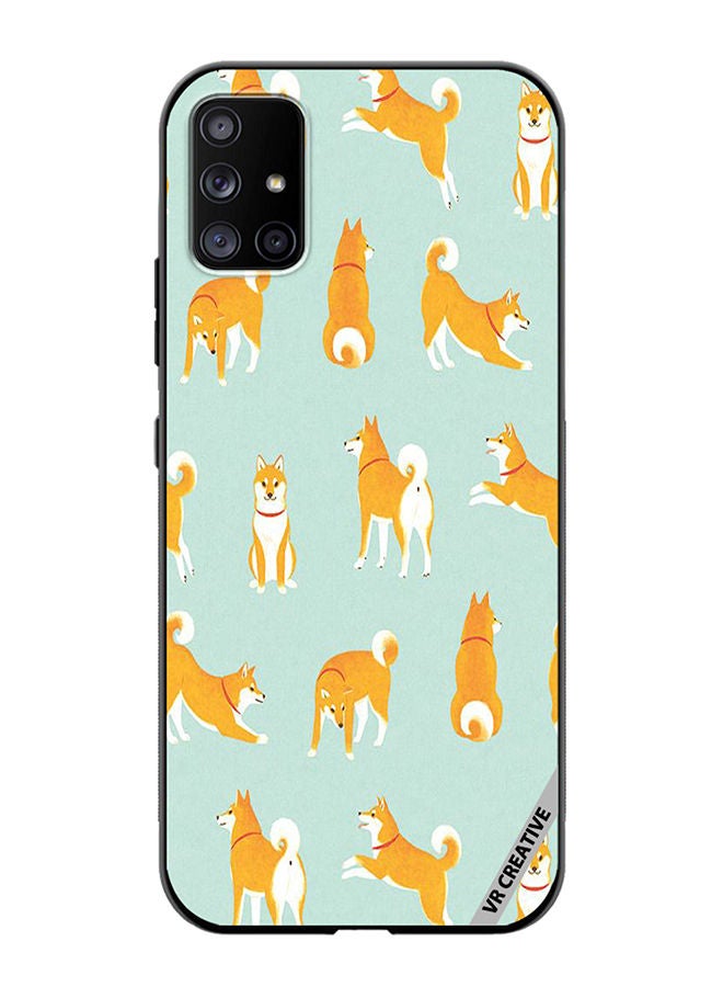 VR CREATIVE Protective Case Cover For Samsung Galaxy A51 5G Shib Inu Design Multicolour - Image 1