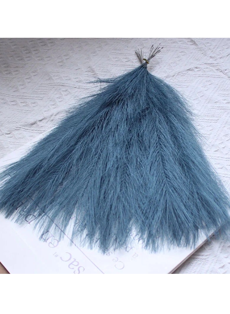 AROAQ Artificial Fluffy Pampas Grass, Elegant Fake Flower Boho Decor, Durable Artificial Flowers For Vase Filler Farmhouse Diy Room Home Wedding Decor, ( lake blue 10pcs ) - Image 1