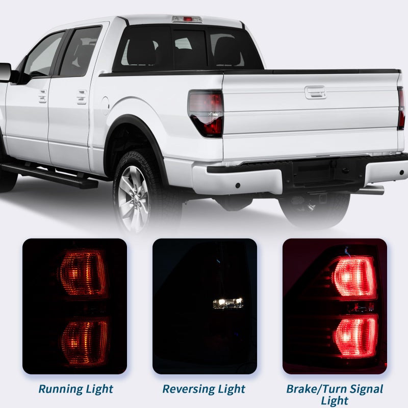 VPIMOZO Brake Tail Light Assembly Compatible With 2009 2010 2011 2012 2013 2014 Ford F150 Rear taillights Pickup Truck Smoked (Driver and Passenger Side) - Image 5