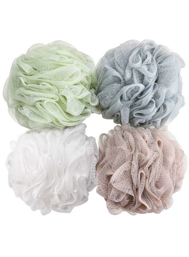 HAVEN Bath Sponge Shower Loofahs 60g Mesh Pouf Bath Scrunchies Body Wash Puff Shower Puff - Pack of 4 - Image 1