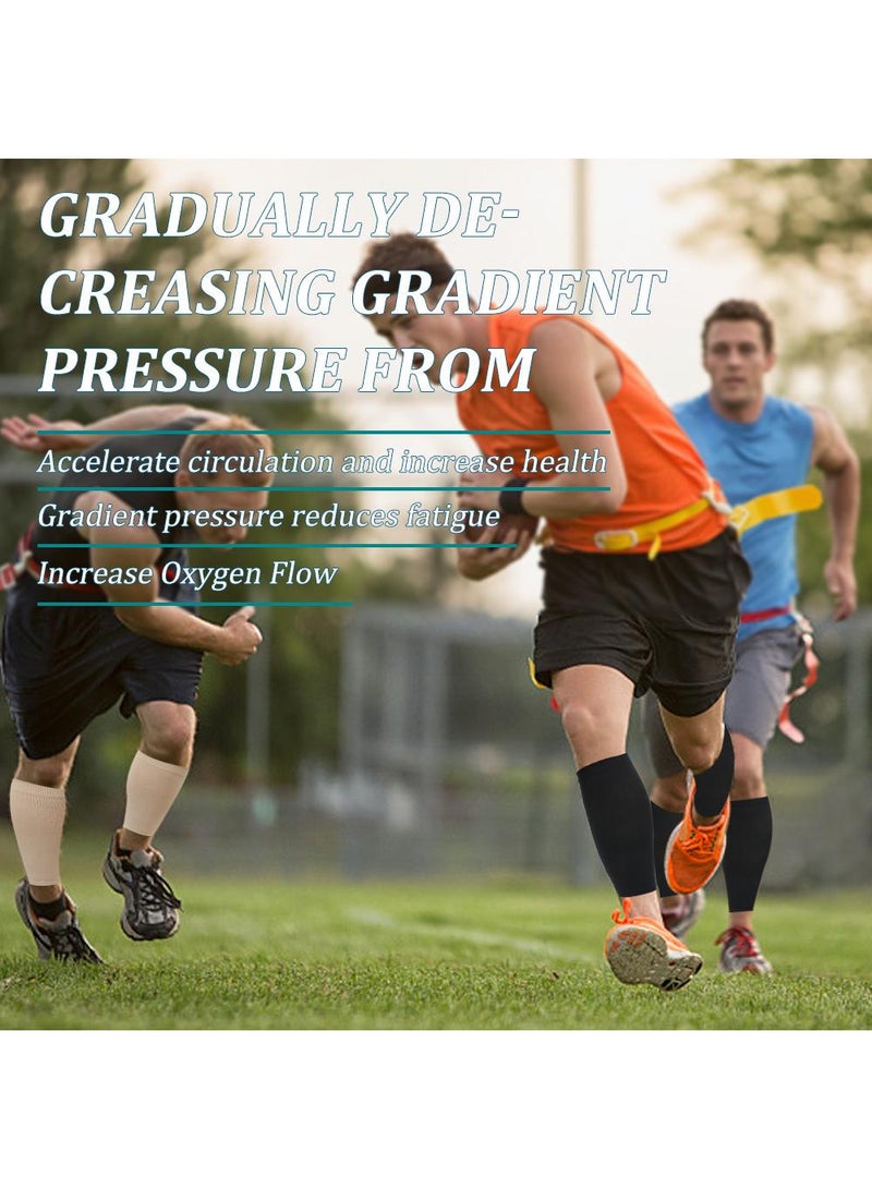 Sweet seven Comfortable 2XL Black Leg Sleeve Support Socks - Wide Calf Compression for Soothing Relief & Fit. Cotton-Rich, Graduated Compression. Get Relief Today! - Image 4