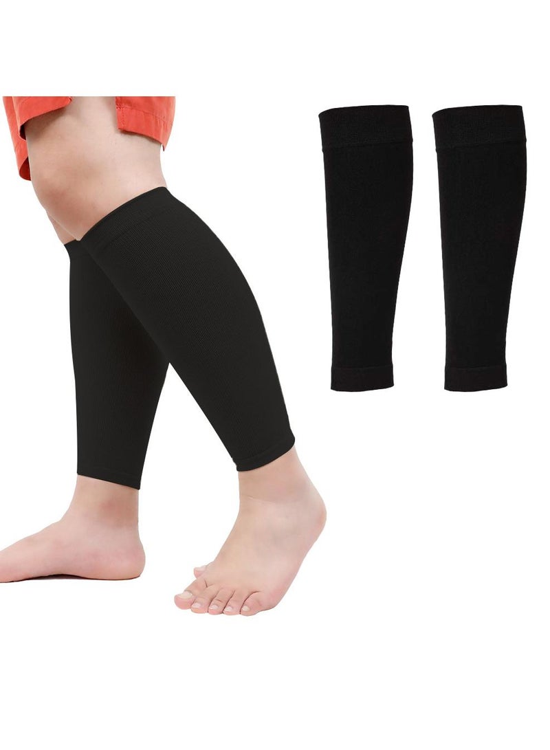 Sweet seven Comfortable 2XL Black Leg Sleeve Support Socks - Wide Calf Compression for Soothing Relief & Fit. Cotton-Rich, Graduated Compression. Get Relief Today! - Image 1