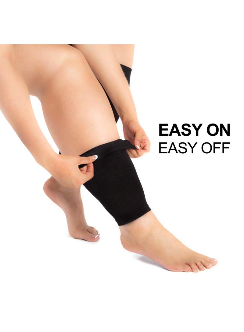 Sweet seven Comfortable 2XL Black Leg Sleeve Support Socks - Wide Calf Compression for Soothing Relief & Fit. Cotton-Rich, Graduated Compression. Get Relief Today! - Image 3