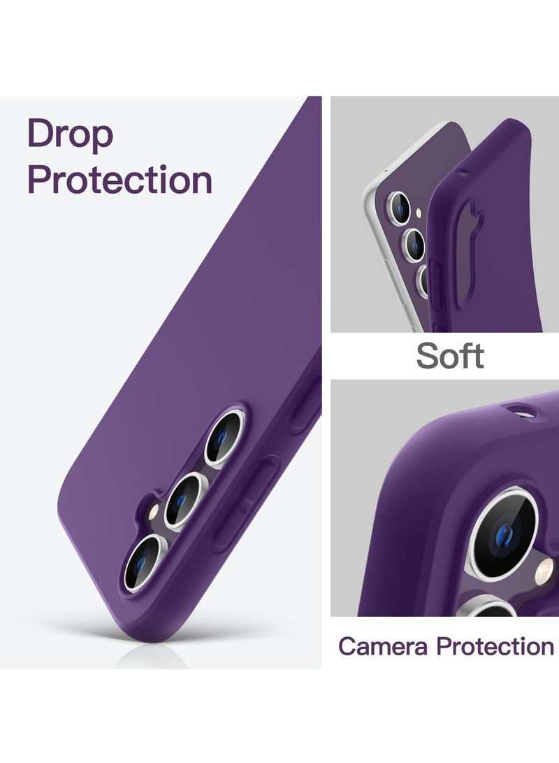 جي تيك حافظة نحيفة لهاتف سامسونج جالاكسي S23 Fe مقاس 6.4 بوصة، غطاء هاتف مرن ناعم من البولي يوريثان الحراري مقاوم للصدمات مع لمسة نهائية غير لامعة أرجواني عميق - Image 4