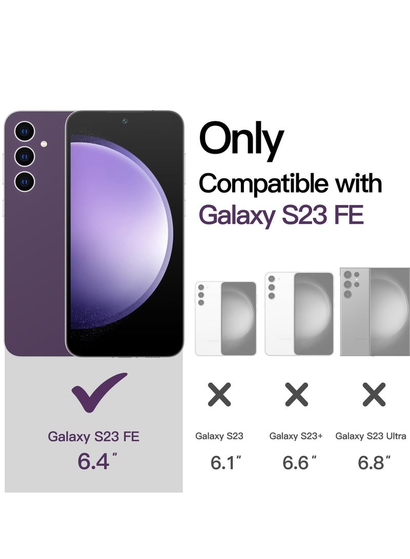 جي تيك حافظة نحيفة لهاتف سامسونج جالاكسي S23 Fe مقاس 6.4 بوصة، غطاء هاتف مرن ناعم من البولي يوريثان الحراري مقاوم للصدمات مع لمسة نهائية غير لامعة أرجواني عميق - Image 2