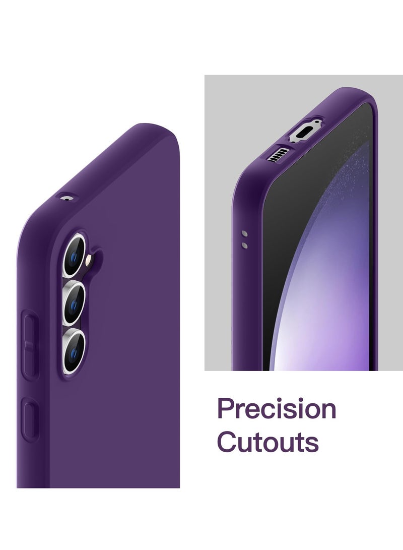 جي تيك حافظة نحيفة لهاتف سامسونج جالاكسي S23 Fe مقاس 6.4 بوصة، غطاء هاتف مرن ناعم من البولي يوريثان الحراري مقاوم للصدمات مع لمسة نهائية غير لامعة أرجواني عميق - Image 5