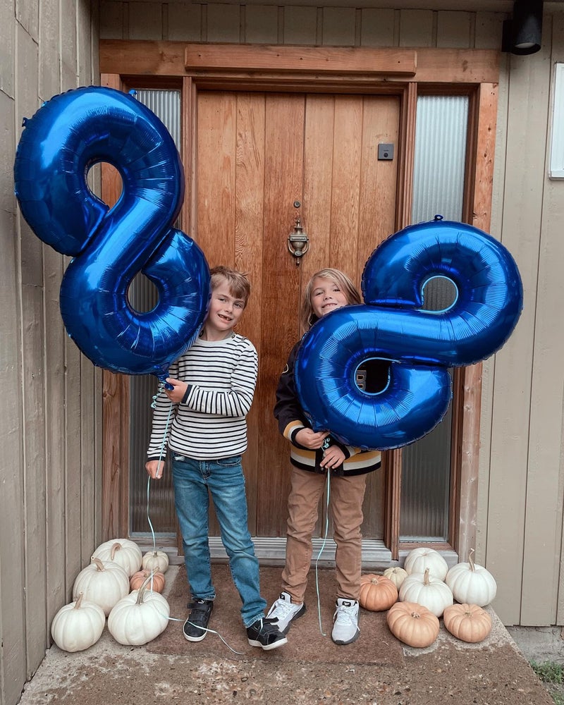 IWERP Navy Blue 8 Balloon, Number Balloon 40 Inch, Blue Birthday Decorations, 8 18 28 38 80 Birthday Balloons, 8th Party Supplies, Number 8 Balloon - Image 3