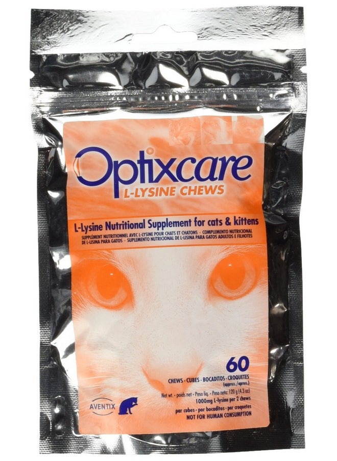 OptixCare 722 LLysine Chews For Cats & Kittens, 60 Count (Pack Of 1)  - Image 1