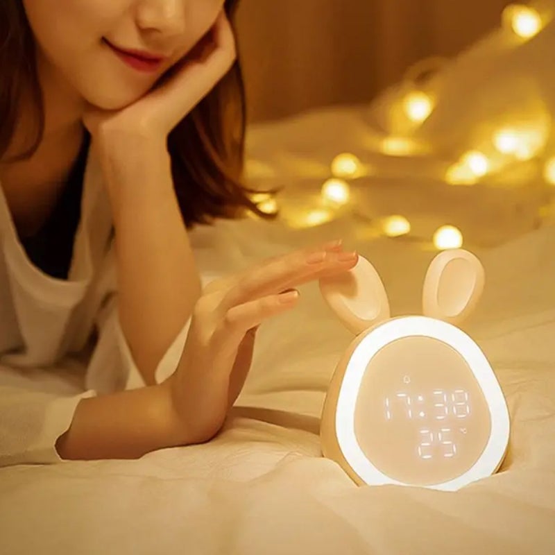 Digital Alarm Clock: 12/24-Hour Switchable, 2 Alarm Sets, 8-Level Adjustable Volume, 5 Ringtones, 1500 mAh Rechargeable, Stepless Dimming, Bedside Night Light for Kids, Elderly, Deep Sleepers, Home, O - Image 2