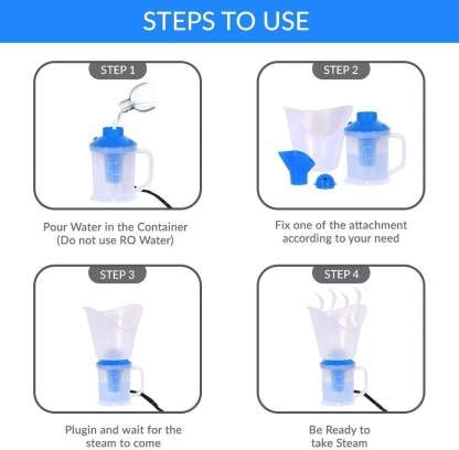 SHOP  SHOPPEE Shop Shoppee 3 in 1 Facial Streamer for Deep Face Cleaning Steamer for Cough Cold Vaporizer Multipurpose Use Vaporizer Multicolor - Image 3